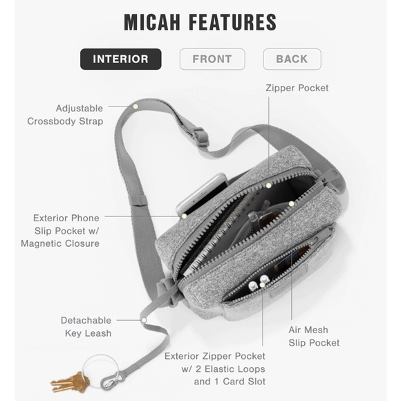 SOLD🤍Dagne Dover Micah Crossbody in Waffle Fog NWT - Picture 7 of 7